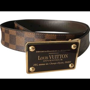 Louis Vuitton Belt - Damier Ebene Inventeur